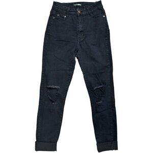 Fashion Nova Black Stretch Skinny Jeans Size 7